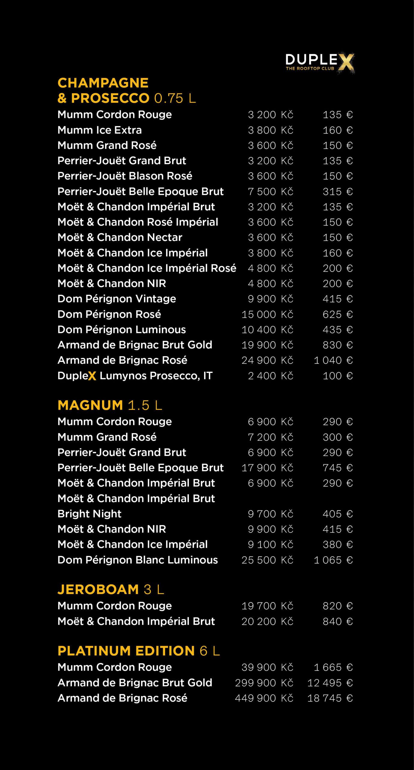 VIP Menu