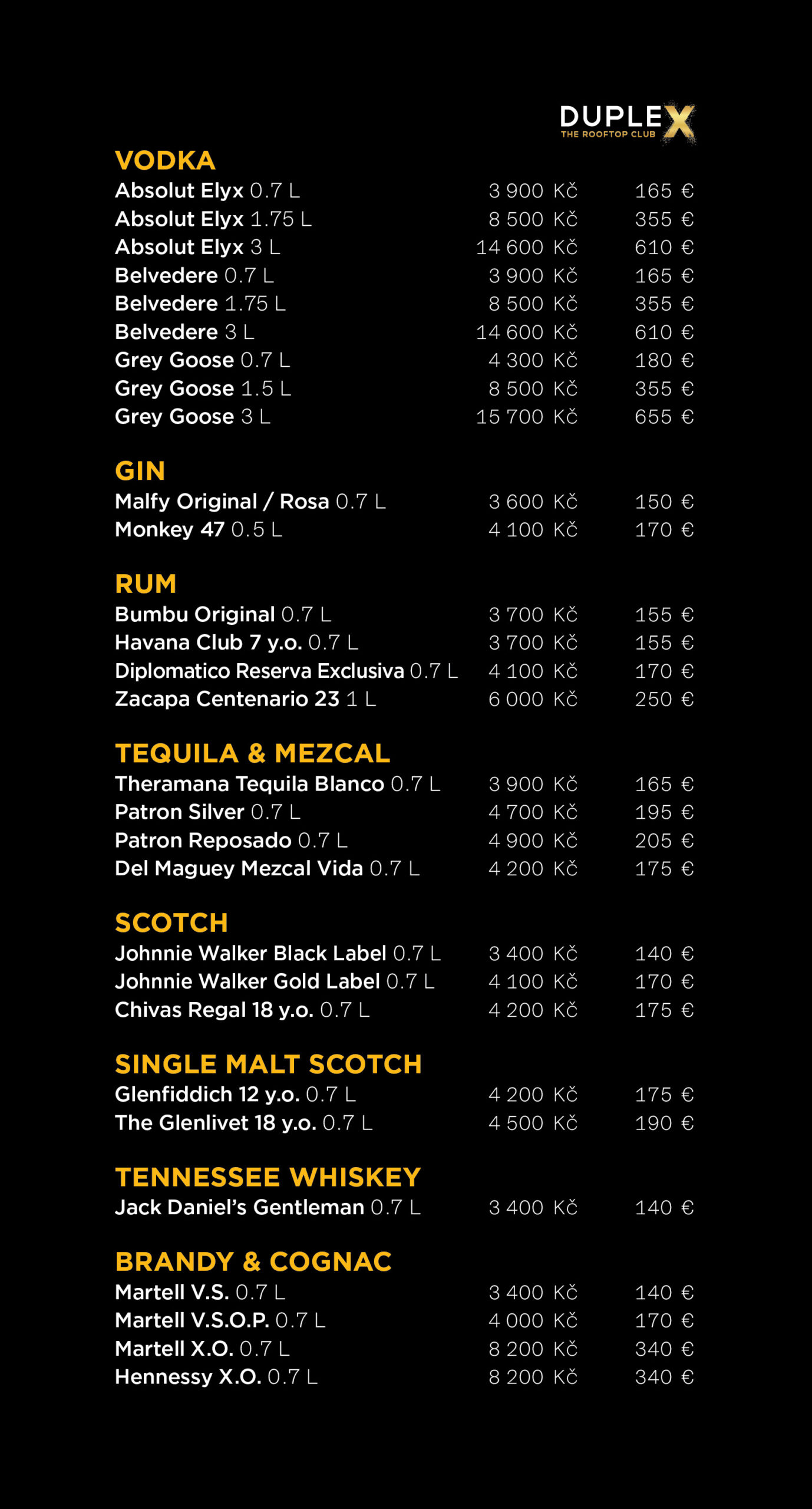 VIP Menu
