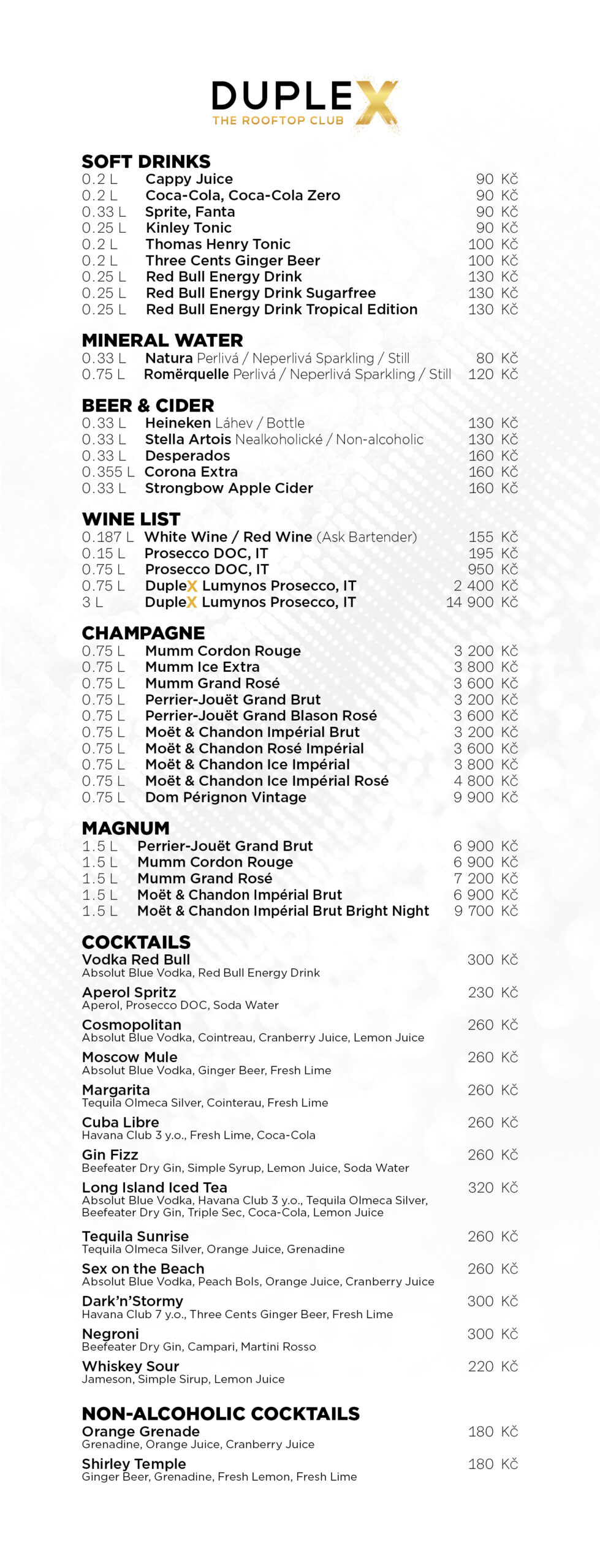 Club Menu