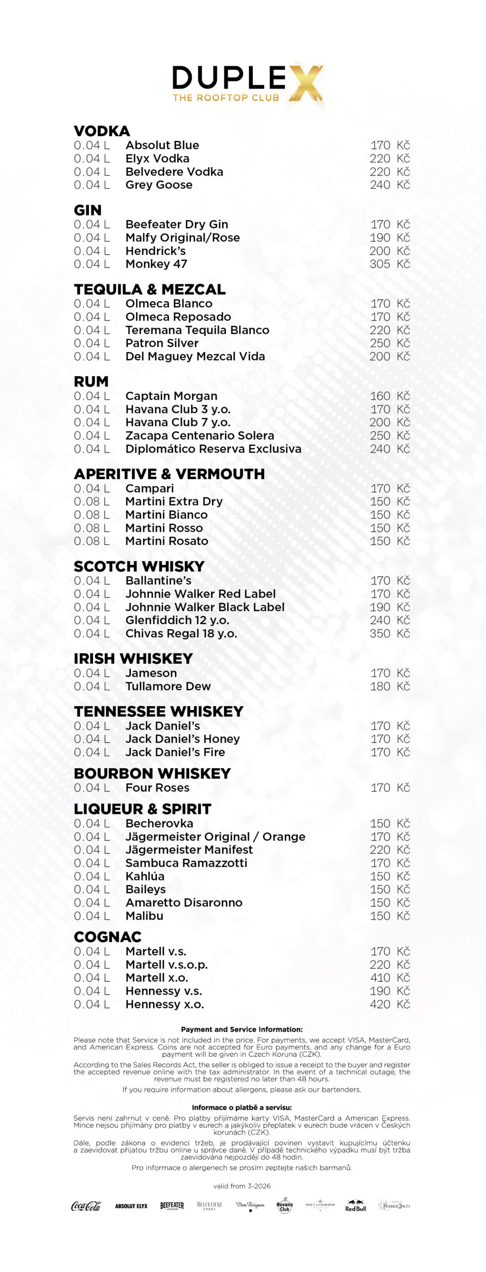 Club Menu